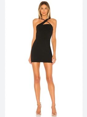 Lovers And Friends REVOLVE Black Sidney Mini Dress XS Wedding Guest Cocktail